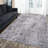 Light Grey/Abstract Non-Shedding Stain Resistant Area Rug-1615242901