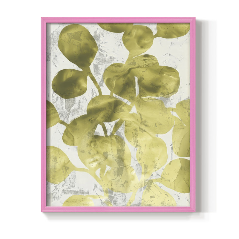 «Green Leaf Shimmer I», H 30 po x l 24 po, Rose