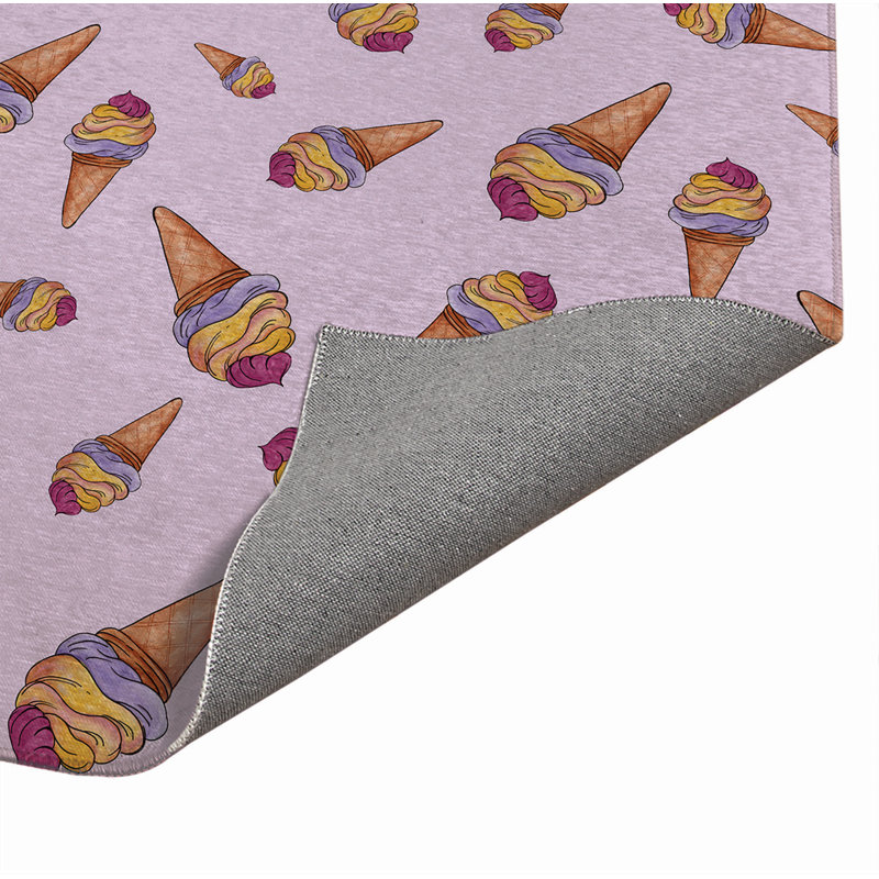 Tapis d'extérieur Summer Ice Cream, Rectangulaire 8 pi x 10 pi