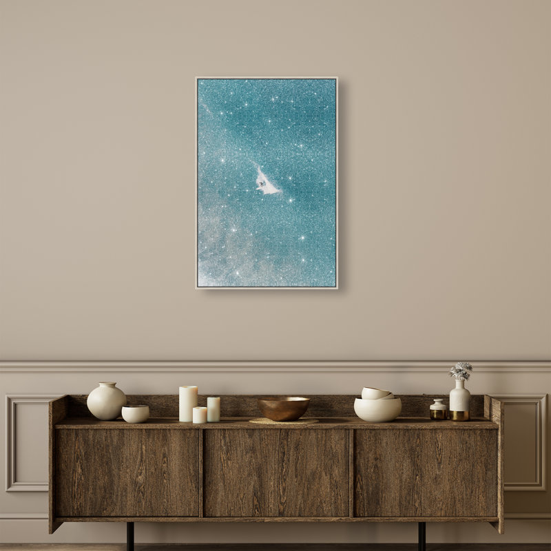 Aquamarine Breath Print by Oliver Gal, 16"H x 11"W, Silver Floater Frame