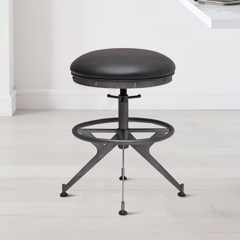 Amenata Swivel Upholstered Adjustable Height Counter Stool
