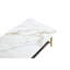 Table de salon rectangulaire Golden + White - structure en métal, rangement spacieux, facile à installer et salle blanche Golden + White, métal, intérieur