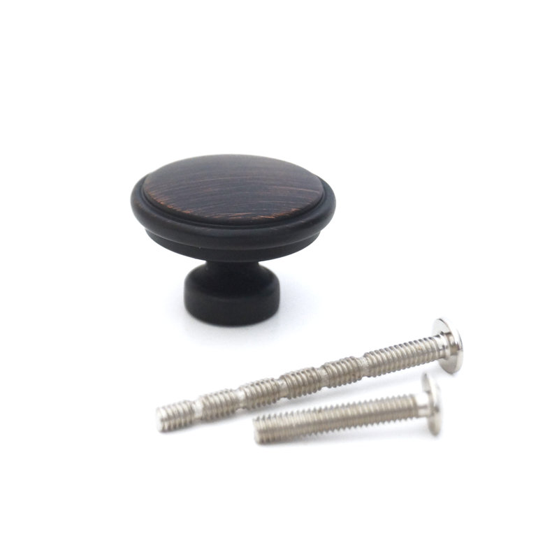 Emballage multiple de bouton de champignon 1,25 po de diamètre, Bronze huilé