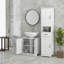 Meuble-lavabo de salle de bain, meuble-lavabo piédestal avec tablette réglable