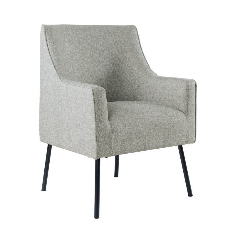 Modern Armchair , Gray Woven