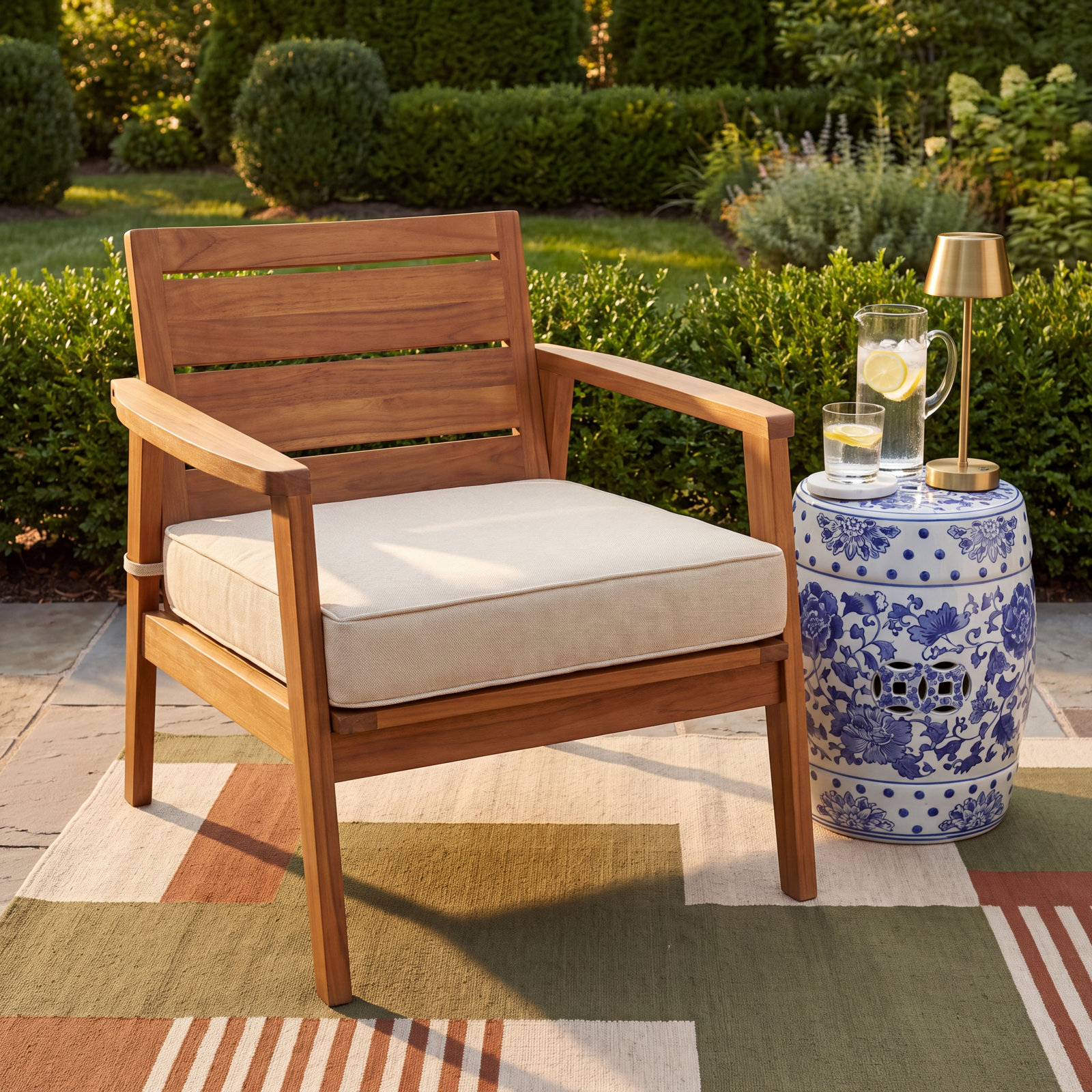 25" Sunbrella® Seat Cushion, Canvas Canvas Sunbrella® Canvas