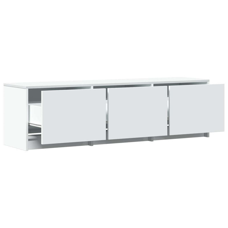 Unfinished TV Stand, 40cm H x 140cm L x 34cm W, White