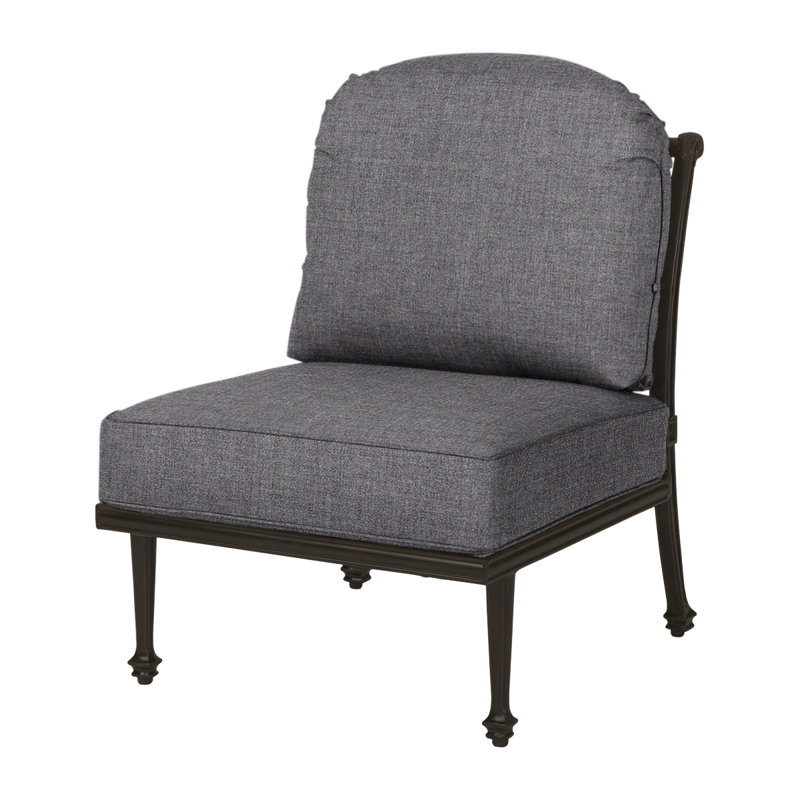 Grand Terrace Cast Outdoor Lounge Chair, Cast Slate Sunbrella® Plainweave, Vintage