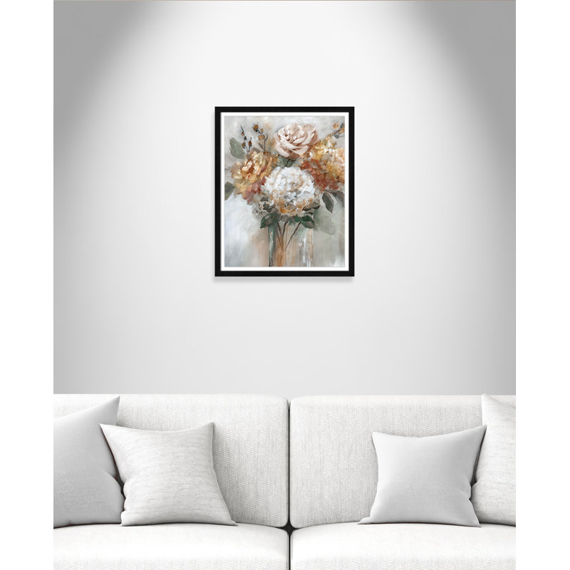 Automne doré par - peinture encadrée, H 25,5 po x l 21,5 po x P 0,75 po, Blanc