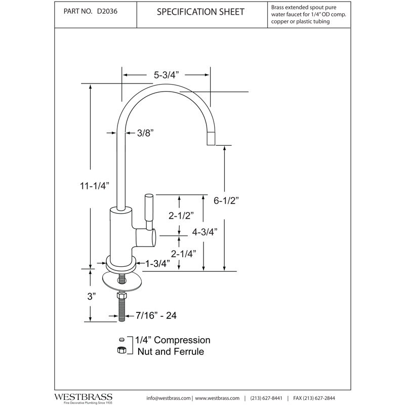 Westbrass Kitchen Faucet Side Spray, Polished Chrome
