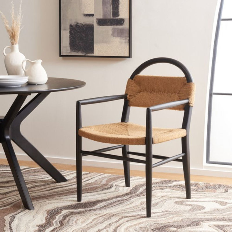 Fauteuil de salle à manger Farley, Sungkai noir