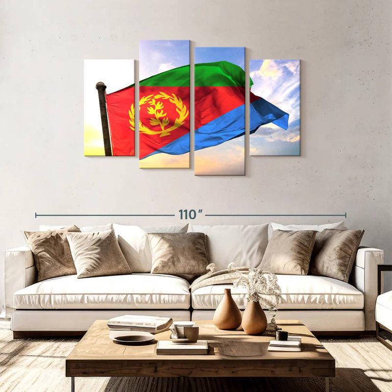 Borges Eritrea Flag, 48" H x 75" W