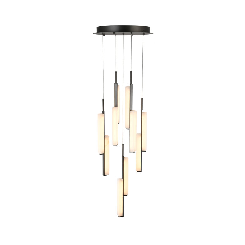 Luminaire suspendu Lumina - bronze forgé - 19,7 po de diamètre, L 19,7 po