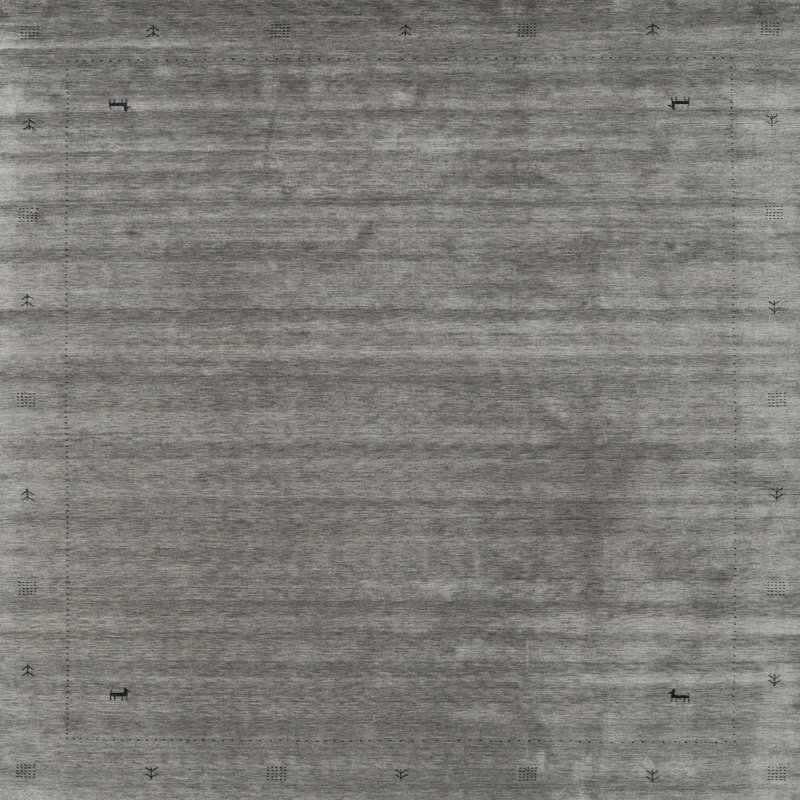 Tapis noir/gris, Carré 5 pi