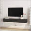 Meuble télé flottant à fixation murale avec 16 DEL de couleur et 69 po-916045060-916045061