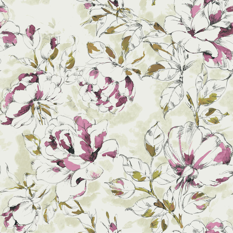 Dolce Queen Sage and Pink Floral Microfiber Sheet Set