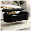 Banc de rangement rembourré en polyester Elisey