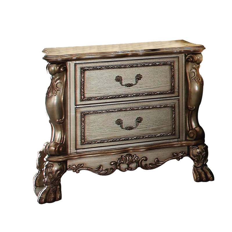 Table de chevet Marvelous Gold Patina & Bone, Doré