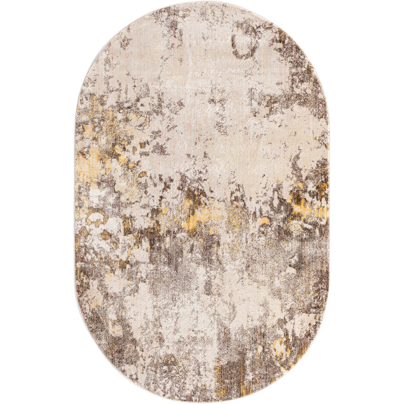 Fuse Abstract Indoor Rug, Oval 5' x 8'