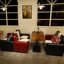 Banc rembourré en similicuir American Retro Cafe