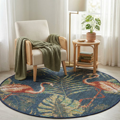 Tapis intérieur / extérieur bleu marine Rolla
