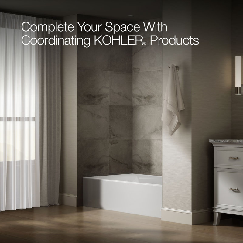 Entity 60 In. X 36 In. Alcove Bath With Left Drain, Right