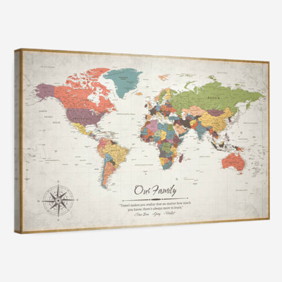 Our Travels Push Pin World Milstead II