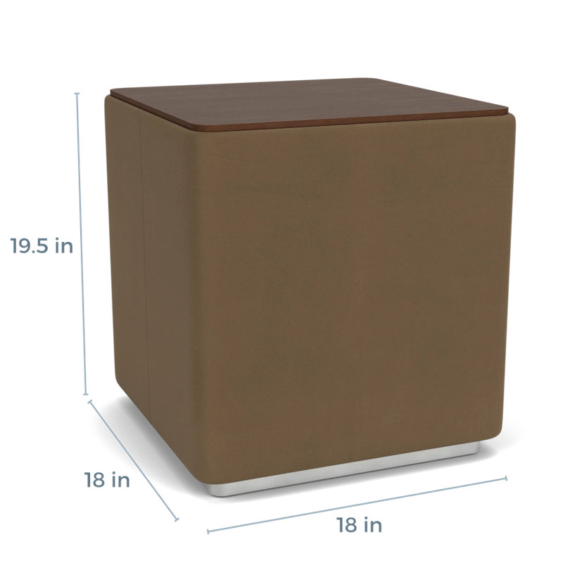 Table de salon avec plateau en stratifié Darsey, Noyer Riftwood, Argent; taupe Patriot Plus, 20"
