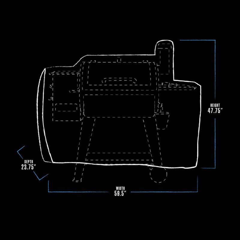 Housse pour barbecue 820D sur mesure - s'adapte jusqu'à 13 po