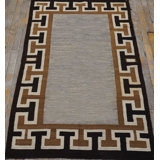 Antique Greek Key Running Dog Design Native American Navajo Flat Weave Rug