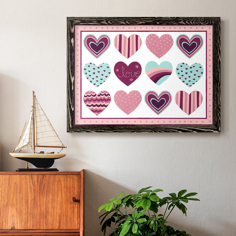 Sweet Valentine Collection, peinture sur toile encadrée, Noir, H 22 po x l 32 po x P 1,5 po