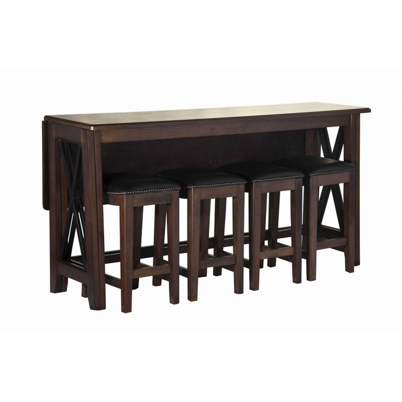 Table à abattants avec 4 tabourets