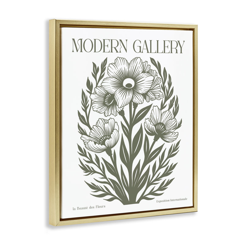 Art mural moderne sur toile flottante Modern Gallery, Cadre flottant gris lustré, H 31 po x l 25 po