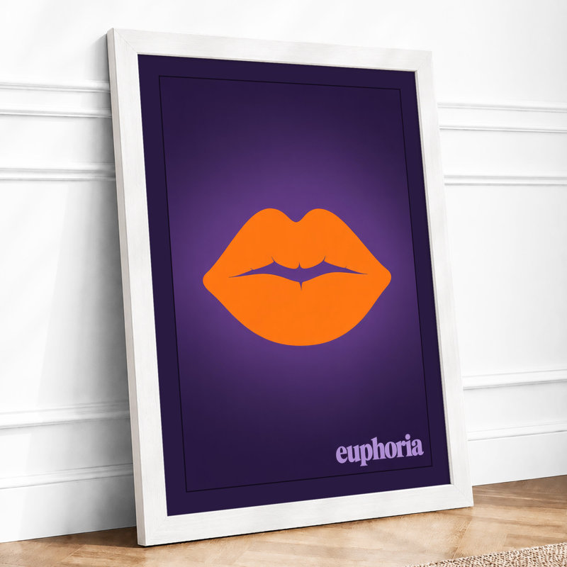 Orange Lips, Euphoria Modern - Print, A4 - 29.7 x 21.0 cm, Oak