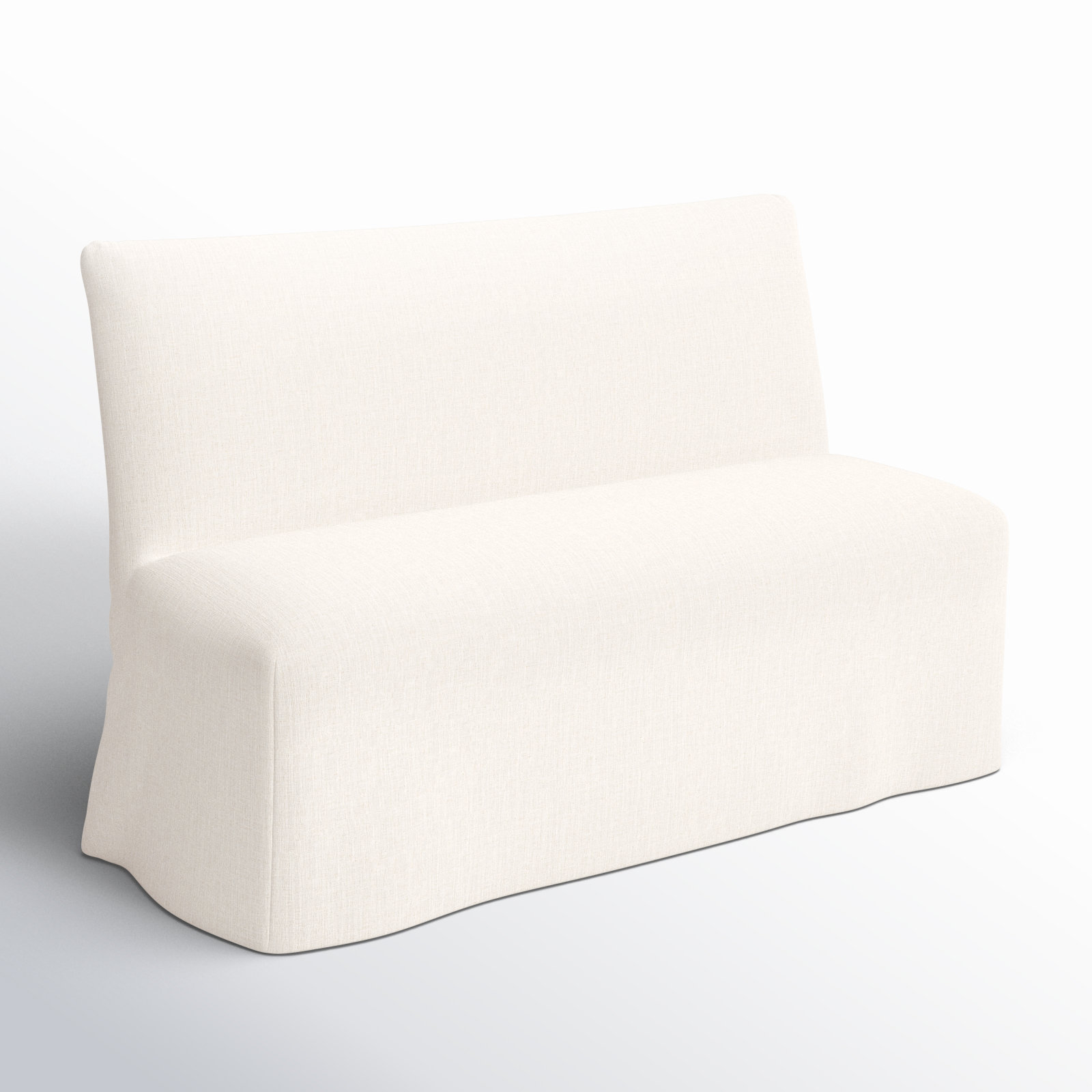 Silvia 57" Dining Bench, Classic Talc Linen