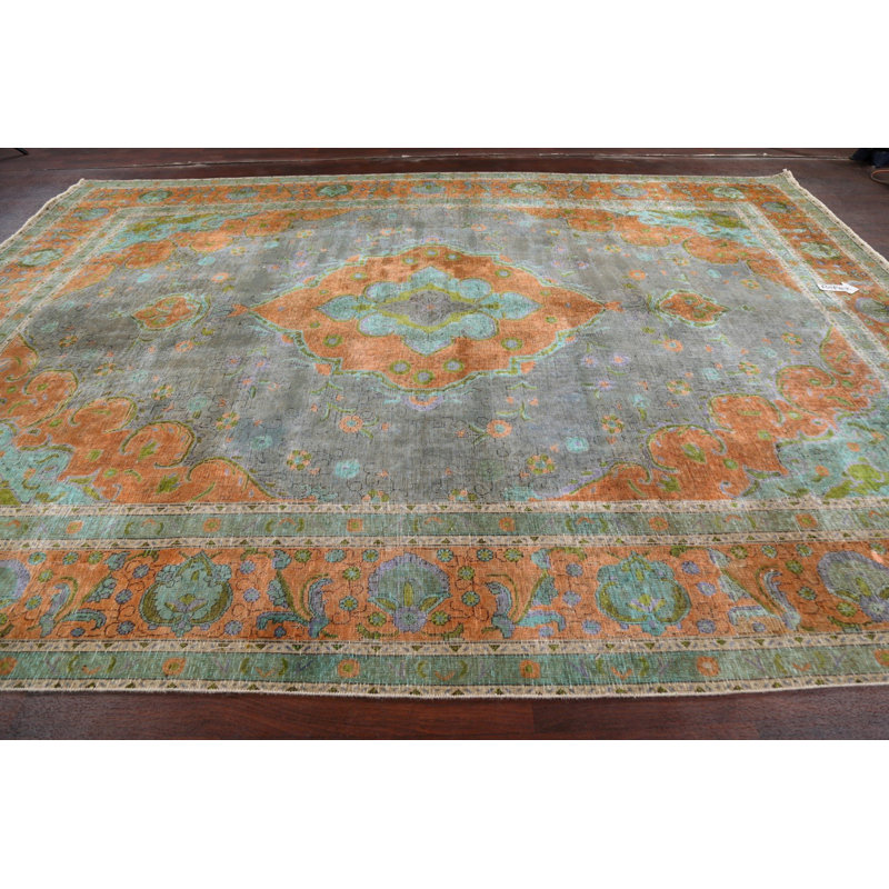 One-of-a-Kind 9'4" X 12'8" 1950s Wool Area Rug in