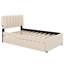 Lit plateforme tapissier avec lit gigogne-826299326