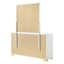 Ensemble de chambre à coucher Josephine White Queen 3 pièces avec tête de lit DEL, commode et miroir