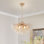 Lustre en cristal 6 lumières de luxe moderne