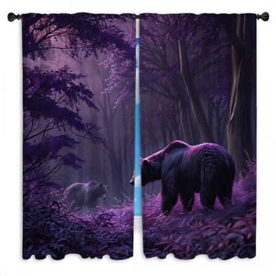 Rideaux obscurcissant Bears In Purple Forest