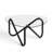 Maelana Abstract Coffee Table Triangular Glass Top