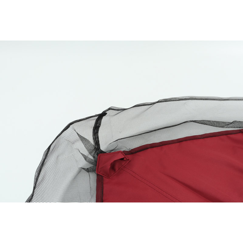 Auvent de remplacement pour pavillon de jardin 10 pi x 10 pi - rouge Tissu avec, imperméable. Trous de drain de toit à deux niveaux et auvent de patio en filet rouge. Tissu protégé. Drains en filet pour un temps joyeux