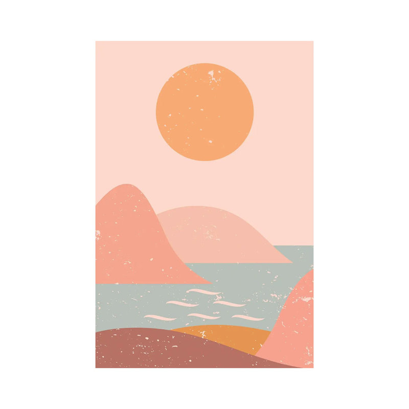 Ocean Mountain Sun par - Toile tendue, H 40 po x l 26 po x P 1,5 po