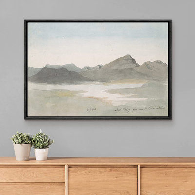 " Pastel Mountain Range Valley River "