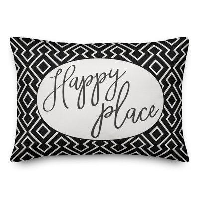 Housse de coussin rectangulaire et insert Happy Place