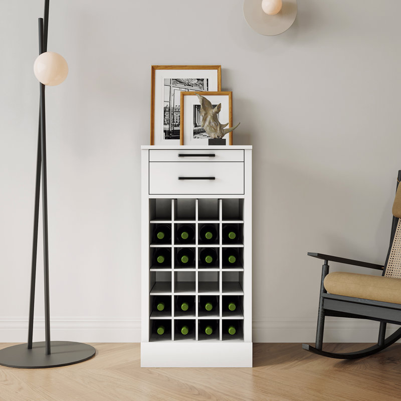 Modular 24  Wine Bar Cabinet Buffet Cabinet, White