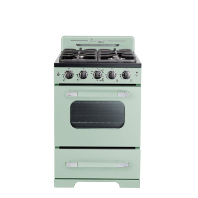 Classic Retro 24" 4 burner 2.9 cu. ft. Freestanding Gas Range with Convection Oven