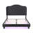 Upholstered Button Tufted Bed With LED Light