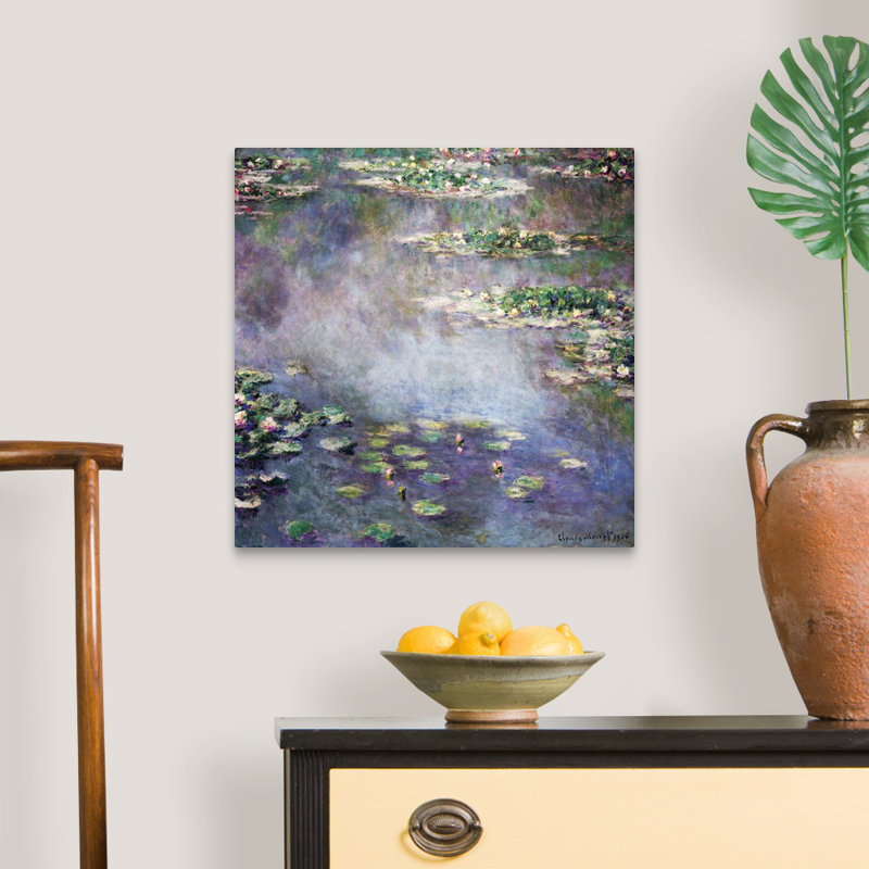 "Nymphéas" par Claude Monet, reproduction d’art sur toile, Toile tendue, H 20 po x l 20 po x P 1,25 po