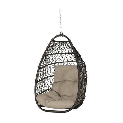 Chaise pliante suspendue pour l'extérieur Chill Out, tissu brun, 29 pouces de profondeur, 32 pouces de largeur, 48 pouces de hauteur, 19,03 lb, assemblage et installation professionnelle requis